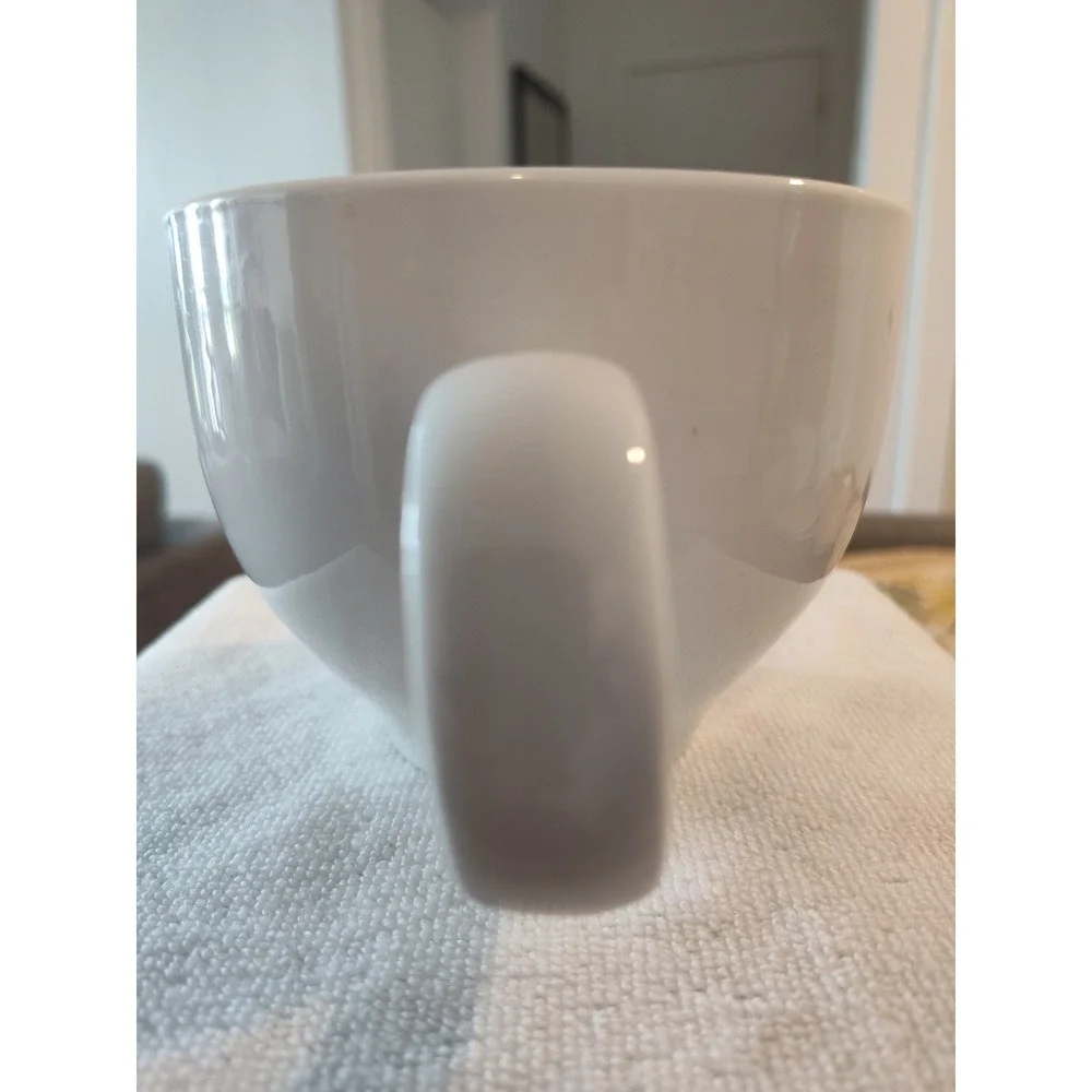 Pottery Barn Great White Coffee Mug Porcelain Large White Latte Cup 18oz